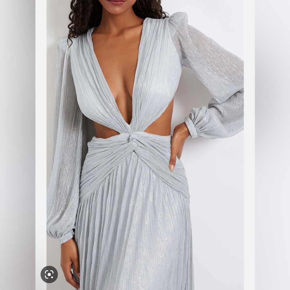 Patbo Silver lurex gown